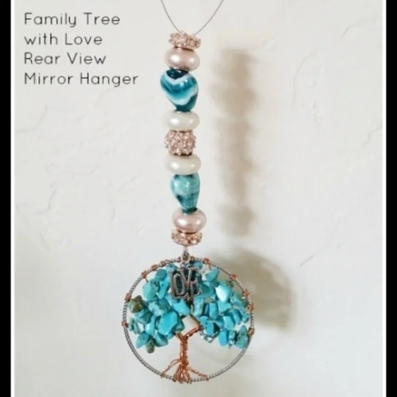 Family Tree with Love Rear View Mirror Hanger - Picture 3 of 3
